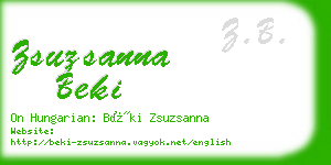 zsuzsanna beki business card